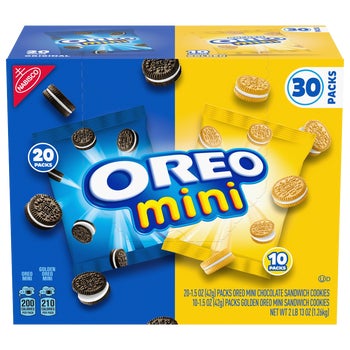 OREO Mini Sandwich Cookies, Variety Pack, 1.5 oz, 30 ct