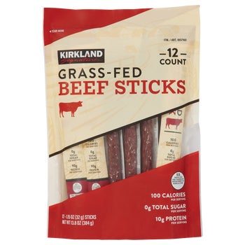 Kirkland Signature Grass-Fed Beef Sticks, 1.15 oz, 12 ct