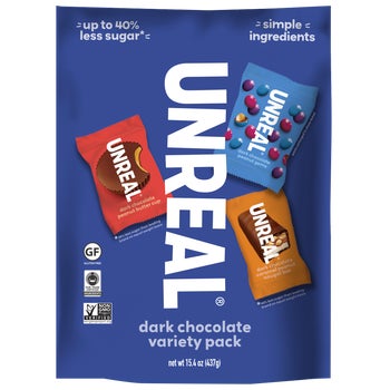 UNREAL Dark Chocolate Snacks, Variety Pack, 15.4 oz