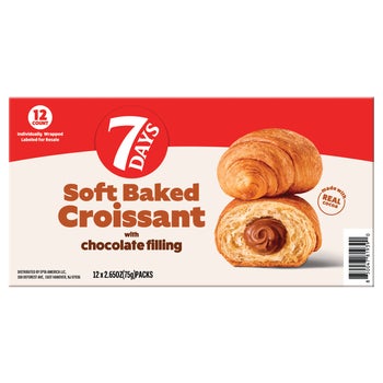 7 Days Soft Baked Croissant, Chocolate Filling, 2.65 oz, 12 ct