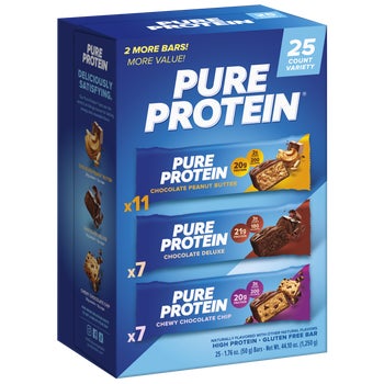 Pure Protein Bars, 20-21g Protein, Variety Pack, 1.76 oz, 25 ct