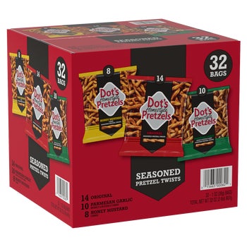 Dot's Homestyle Seasoned Pretzel Twists, Variety Pack, 1 oz, 32 ct