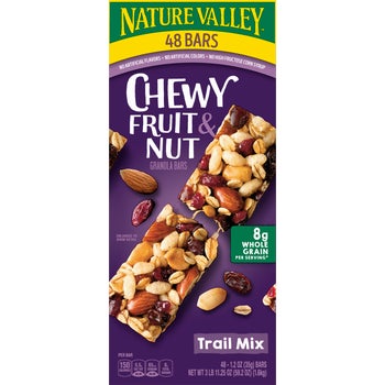 Nature Valley Fruit & Nut Chewy Granola Bars, Trail Mix, 1.2 oz, 48 ct