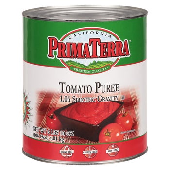 Prima Terra Tomato Puree, 1.06 Specific Gravity, 107 oz