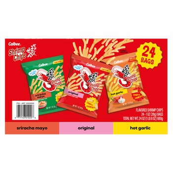 Calbee Shrimp Chips, Variety Pack, 1 oz, 24 ct