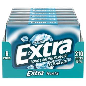 Extra Sugar-Free Chewing Gum, Polar Ice, Mega Pack, 35 sticks, 6 ct