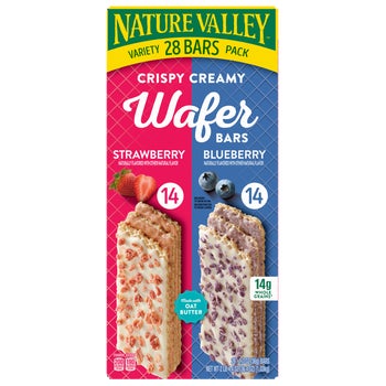 Nature Valley Crispy Creamy Wafer Bars, Variety Pack, 1.3 oz, 28 ct