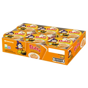 Samyang Buldak Spicy Ramen Bowl, Quattro Cheese, Spicy Chicken, 3.8 oz, 6 ct