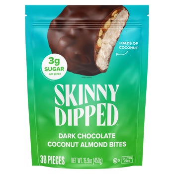 SkinnyDipped Bites, Dark Chocolate Coconut Almond, 30 ct