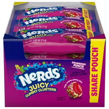 Nerds Juicy Gummy Clusters, Strawberry Punch, 2.65 oz, 12 ct