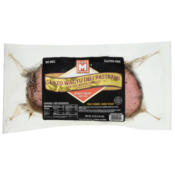 Bar M Wagyu Deli Pastrami, Sliced, 2 lbs