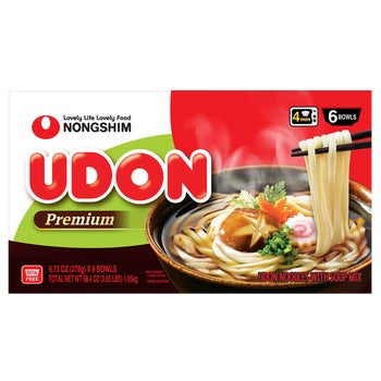 Nongshim Udon Premium Noodle Soup, 9.73 oz, 6 ct