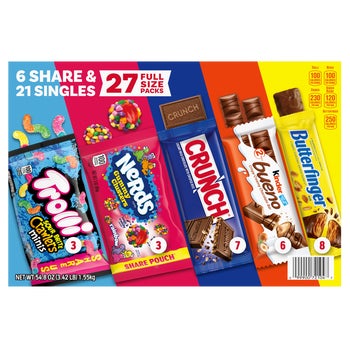 Ferrero Share and Singles Candy, Variety Pack, 27 ct