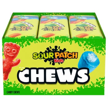 SOUR PATCH KIDS Chews Soft & Chewy Candy, 1.90 oz, 18 ct