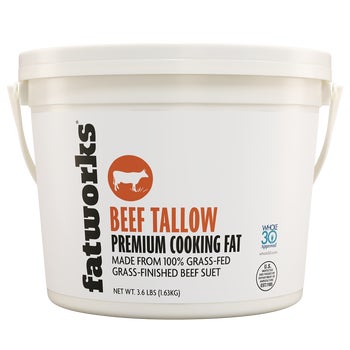 FatWorks Beef Tallow, Premium Cooking Fat, 3.6 lbs