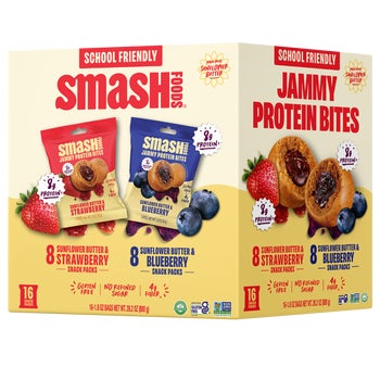 Smash Foods Superfood Jammy Protein Bites, Variety Pack, 1.8 oz, 16 ct