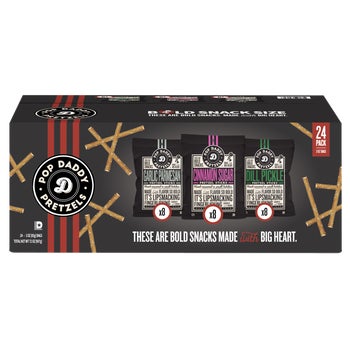 Pop Daddy Pretzel Sticks, Variety Pack, 3 oz, 24 ct