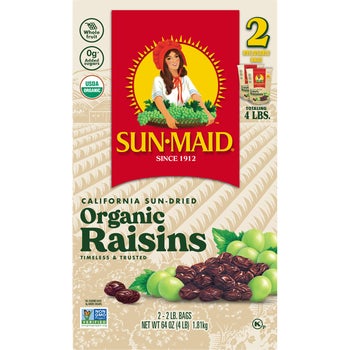 Sun-Maid Raisins, Organic, 2 lbs, 2 ct