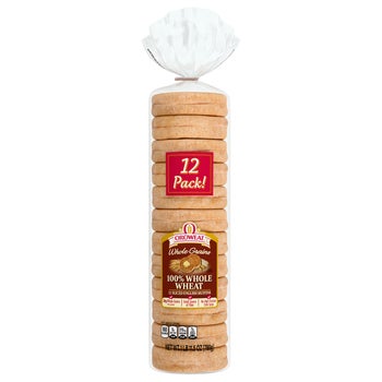 Oroweat 100% Whole Wheat English Muffins, 12 ct