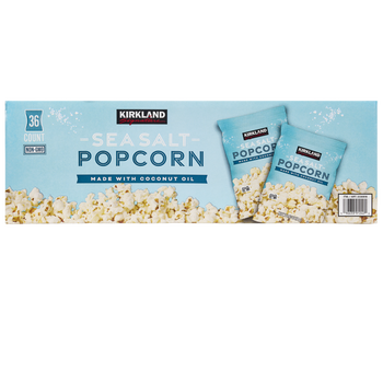 Kirkland Signature Popcorn, Sea Salt, 0.65 oz, 36 ct
