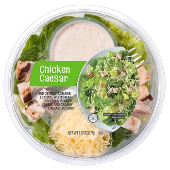 Salad Bowls, Chicken Caesar, 6.25 oz, 4 ct