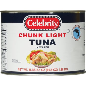 Celebrity Chunk Light Tuna in Water, 66.5 oz