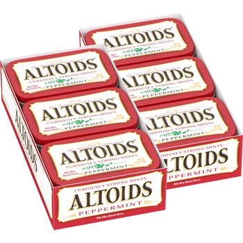 Altoids Breath Mints, Hard Peppermint Candy, 1.76 oz Tin, 12 ct