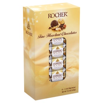 Ferrero Rocher Chocolates, Hazelnut, 1.3 oz, 12 ct