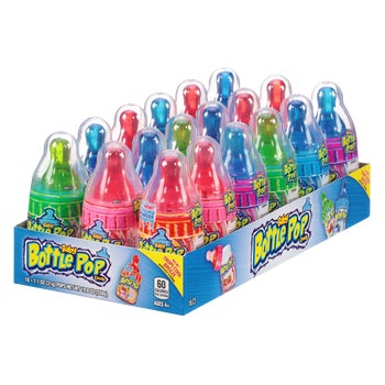 Bazooka Baby Bottle Pop Candy, Variety Pack, 1.1 oz, 18 ct