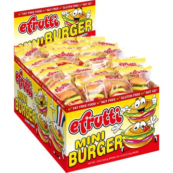 Efrutti Gummi Mini Burger, 0.32 oz, 60 ct