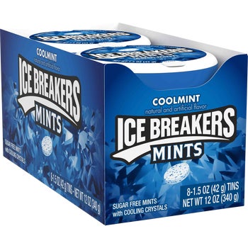 Ice Breakers Sugar Free Mints with Cooling Crystals, Cool Mint, 1.5 oz, 8 ct