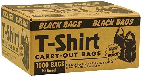 Black T-Shirt Carryout Bags (1,000 ct.) by Poly-America
