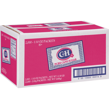 C&H Pure Cane Sugar Packets, 2000 ct