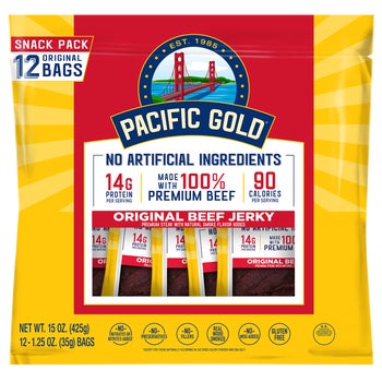 Pacific Gold Beef Jerky, Original, 1.25 oz, 12 ct
