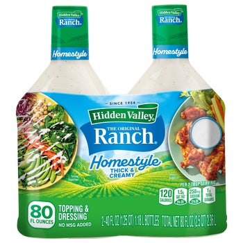 Hidden Valley Ranch Homestyle Dressing and Topping, 40 fl oz, 2 ct