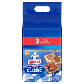 Bimbo Pan Tostado Blanco, Toasted White Bread, 7.41 oz, 3 ct