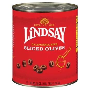 Lindsay Sliced Black Olives, #10 can, 3 lbs 7 oz, 2 ct