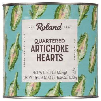 Roland Artichoke Hearts, Quartered, #10 can, 5 lbs 8 oz