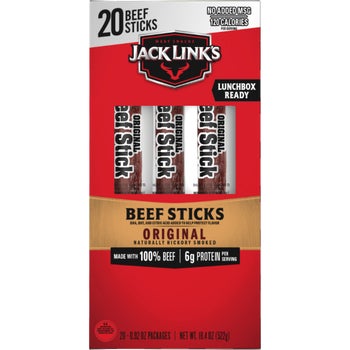 Jack Link's Beef Sticks, Original, 0.92 oz, 20 ct