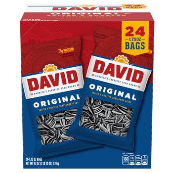 David Sunflower In-Shell Seeds, Original, 1.75 oz, 24 ct