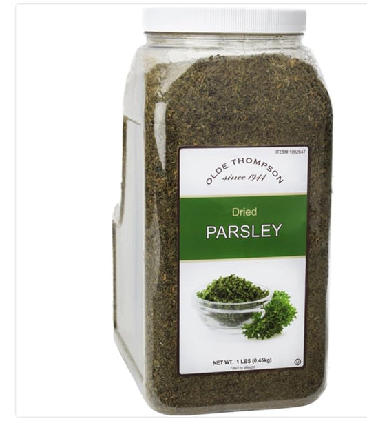 Olde Thompson Dried Parsley, 0.75 lb in Clear Jar