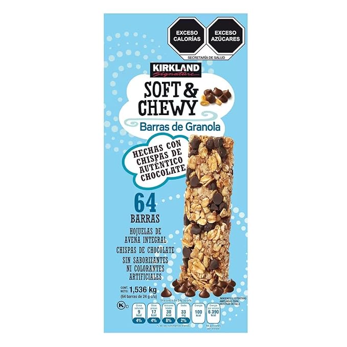 Kirkland Signature Soft & Chewy Chocolate Chips Granola Bars, 54.4 oz