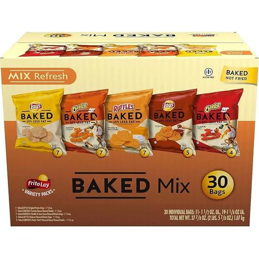 Frito Lay Oven Baked Mix, Variety Pack, 30 Count