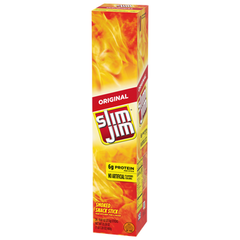Slim Jim Smoked Snack Stick, Original, 0.97 oz, 24 ct