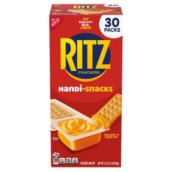 RITZ Crackers Handi-Snacks, Crackers 'N Cheesy Dip, 0.95 oz, 30 ct