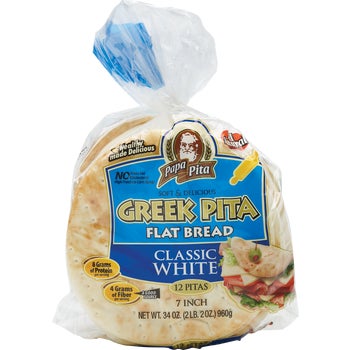 Papa Pita 7" Greek Flat Bread, 12 ct