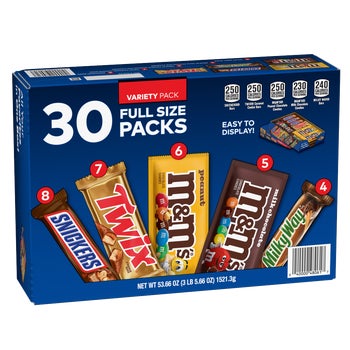 Mars Chocolate Candy Bars, Full Size, Variety Pack, 30 ct