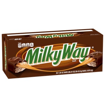 Milky Way Caramel Chocolate Candy Bar, Full Size, 1.84 oz, 36 ct