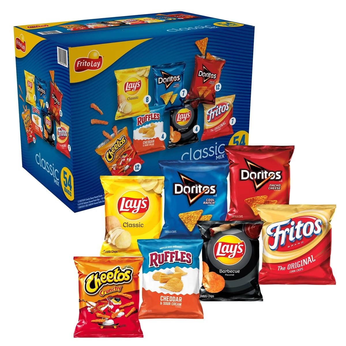 Frito Lay Classic Chips Variety, 1 Ounce (54 Count)