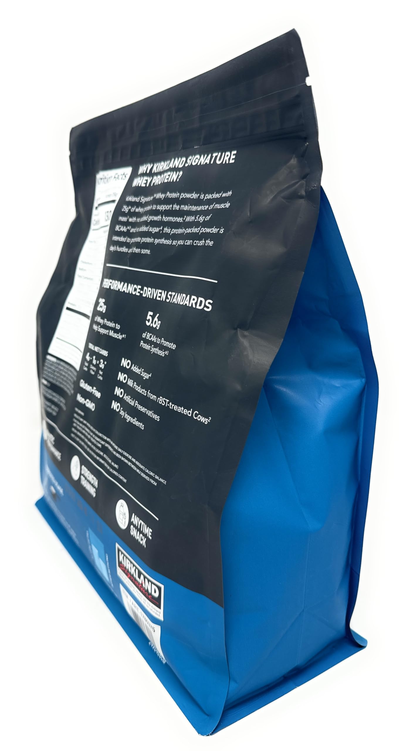 Kirkland Signature Whey 25g Protein,1g sugar,5.6g BCAAs,about 70 Servings Creamy Chocolate Flavorted
